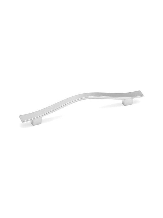 Furniture Handle Malle 2431 Metallic Matte Chrome Hole Centers 128mm
