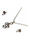 Amalfi Accessories Set with Necklace & Earrings from Steel