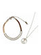 Amalfi Accessories Set with Necklace & Bracelet from Steel with Stones