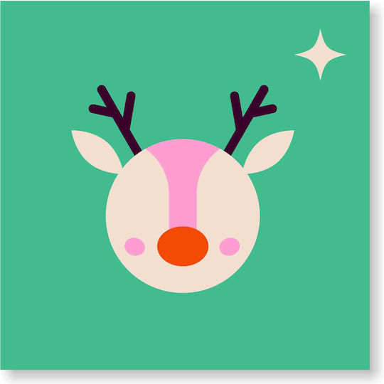 Dekoratives Rahmen Weihnachtsdeer 50x50