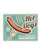 Wanddekoration Unterschrift "hot Dogs" 20x15,5