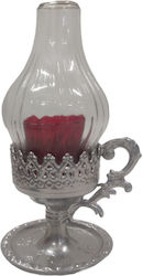 Candela Metalică Cupa Lumânare Argintie