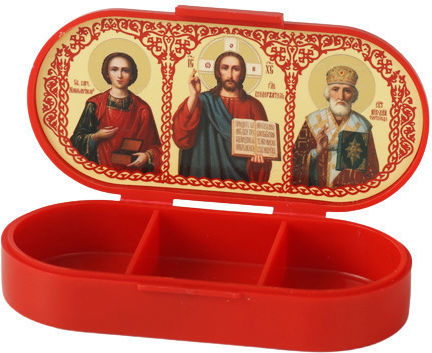 Пластмасова Кутия за Тигане Хапия и Икони 7,5х3см