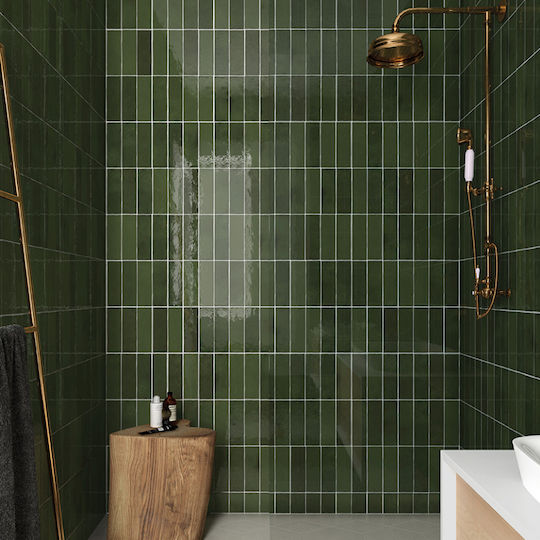 Tile La Riviera Botanical Green 6.5x20 Cm