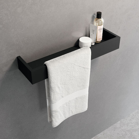 Towel Rack Shelf Frame Black Matt 30cm R90akfmps30-h