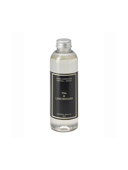 Ανταλλακτικό Αρωματικό Sticks Tea & Lemongrass 200ml Μαύρο 4.5x4.5x15.50 Cereria Molla