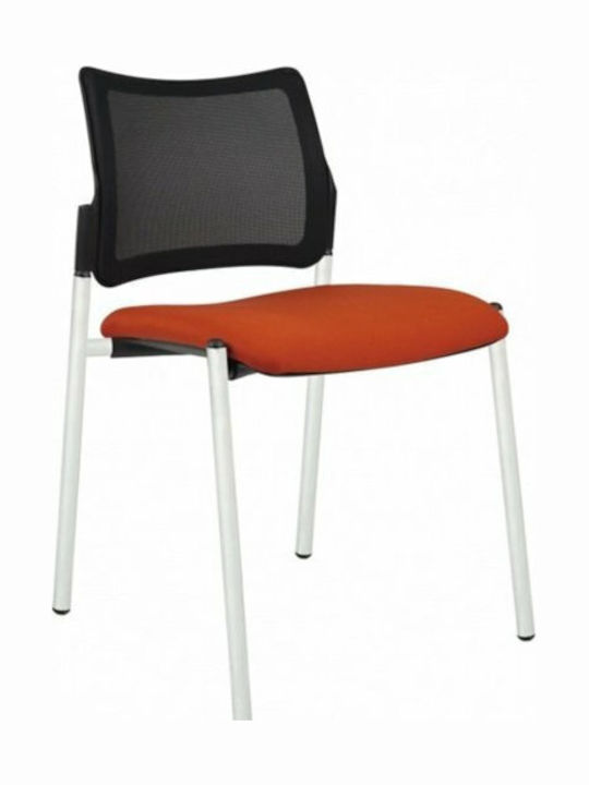 Pinko Net4 Scaun De Birou Pentru Vizitatori Portocaliu Negru 45x47x85cm