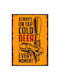 Wanddekoration Unterschrift "Cold Beer" 40x28