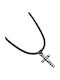 Amalfi Accessories Men's Cross with Chain