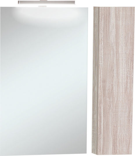 Oglindă de Baie Dulap Aplice Lumini LED Probagno 921amb 70x12x80h MDF Gri