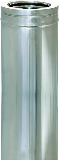 Double Wall Inox Chimney Pipe 1.00 Meter Aisi 304 Ba Diameter 150-200 Airduct Hellas