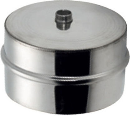 Chimney Pipe Cleaning Cap Single Wall Stainless Steel Diameter 80 Aisi 304 Ba Airduct Hellas