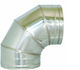 Corner for Chimney Pipe Inox Aisi 304 Heavy Type 90 Degrees Diameter 100 Airduct Hellas