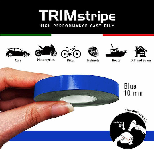 Quattroerre Car Tape Stickers 1 x 1cm in Blue Color 1pcs