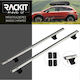 Aluminum Aerodynamic Universal Car Roof Bars Rackit 120cm Fix-Point Set with Legs and Lock Silver 2 Pieces