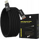 Spacecase Magnetic / Braided USB 2.0 Cable USB-C male - USB-C 100W PD Μαύρο 1m