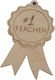 Motiv Din Lemn Premiu "#1teacher"
