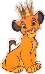 Дървена Печатана Фигура Simba За Украса На Бутилка За Кръщене На Лампа 15x9см 1 Брой