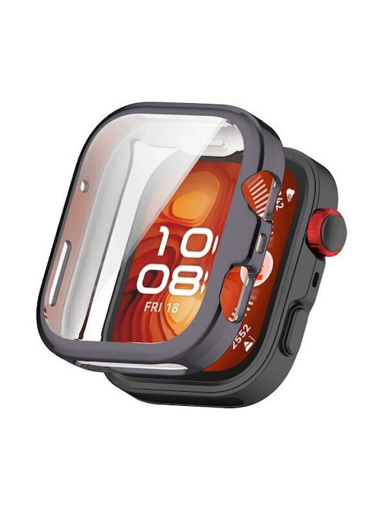 Full Cover Силиконов Калъф в Черен цвят за Huawei Watch Fit 4 Pro