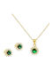 Ioannis Kosmima Set with Necklace & Earrings from Silver Gold Plated