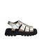 Women's Flat Sandals Anatomic with Strap in Gold Color