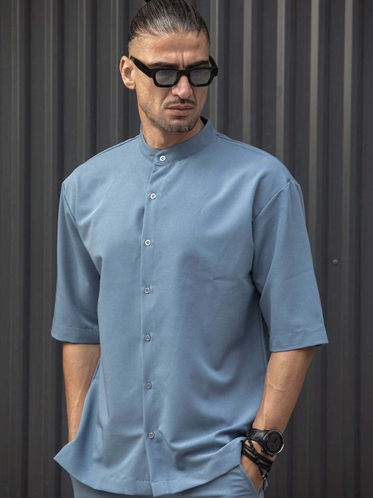Henry Clothing Short-sleeved Shirt in Wide Line...