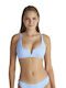 Padded Sports Bra Bikini Top with Adjustable Straps Sky Blue
