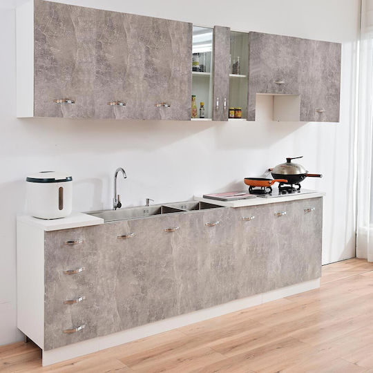 Kitchen Floor Drawer Unit Cement Grey 40x50x85cm