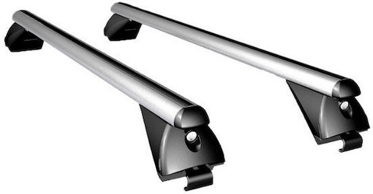 Bare De Acoperiș Din Aluminiu 120 Cm Pentru Volkswagen Passat 2015+ Set Cu Picioare Argintii