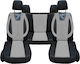 Universal Car Seat Cover Set Front-rear Textile Material Black Gray