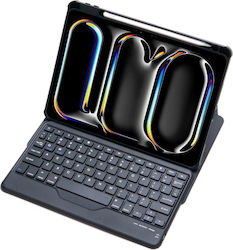 Klappdeckel mit Tastatur für iPad Pro 11 (2024) Schwarze Klappdeckel mit Tastatur für iPad Pro 11 (2024) Schwarze
