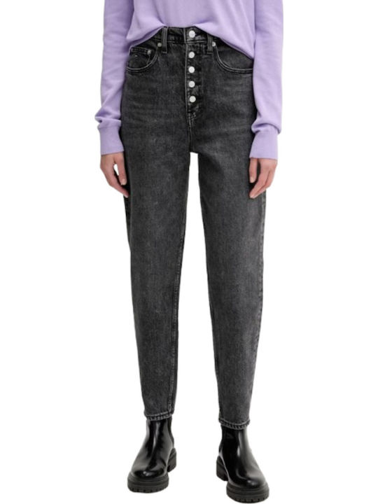 Hoch tailliert Damenjeans in Mom-Passform Gray