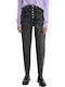 Hoch tailliert Damenjeans in Mom-Passform Gray
