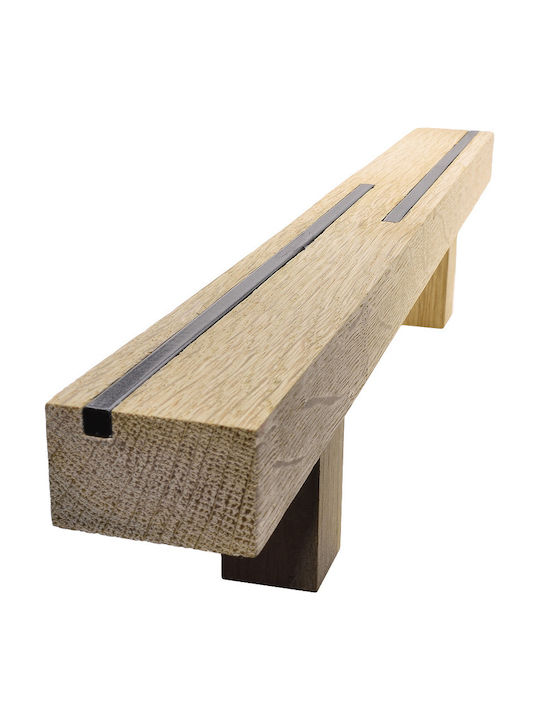 Wooden Front Door Handle Unpainted Solid Oak Wi...