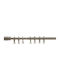 Extendable Brass Curtain Pole Rings Matt Nickel 700-8050 50-80cm Metalor