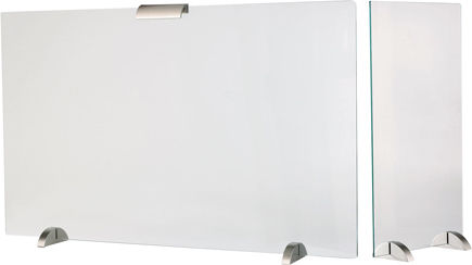Acoperire Din Sticlă Pentru Șemineu 562-562/02 Nichel Mat 50x80+40cm