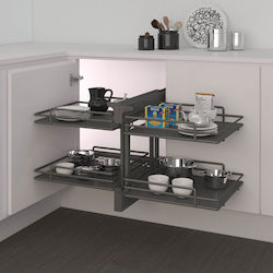 Inoxa Compact2 Elite 839be Küchenmechanismus mit Bremsen Blindschrank Tür 45cm Anthrazit
