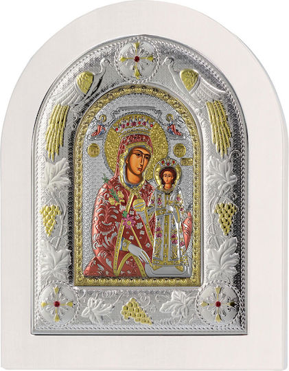 Silver Gilded Icon Holy Mary Rodon Amaranth Ma-e3123-x-c-wh