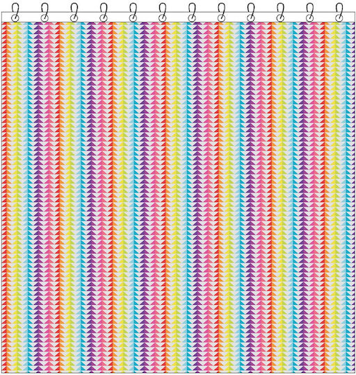 Κουρτίνα Μπάνιου Block Multi 180x200