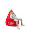 Pear Bean Bag Chair Red
