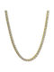 Goldsmith Iced Cuban Neck Chain Made of Gold Plated Steel Thin Thickness 5mm and Length 50cm