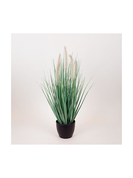 White Grass Plant Flower Potted Plastic 54cm Pack Of 2 Pieces