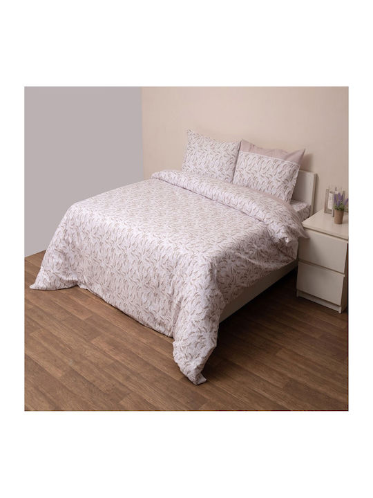Anna Riska Duvet Cover Set Cotton Single with Pillowcase 160x240 Premium Beige