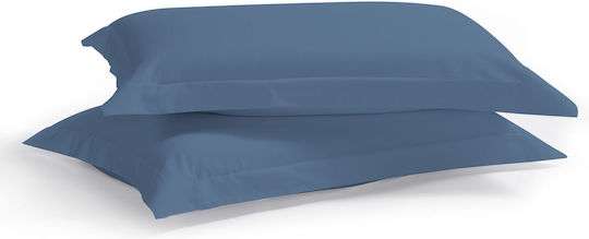 Aslanis Home Satin Σετ Oxford Poseidon Blue 50x80cm 22222223740869 Aslanis Home Satin Σετ Oxford Poseidon Blue 50x80cm 22222223740869