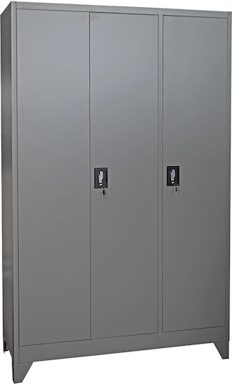 Τρίφυλλη Parti-3 Μεταλλική Γαλβανιζέ 120x45x190εκ.
