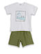Kinder-Set mit Shorts Sommer 2Stück White, Olive