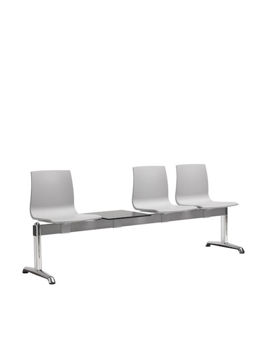 Alice Art.2771-3 Besucherstühle Aluminium 11 Leinen 2- oder 3- oder 4-teilige mit Rädern