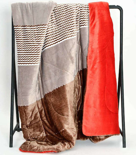 Velur Chevron Cuvertură Pilotă Dublă Față Trouli 220x240cm Dublă 220x240cm Maro Ciocolatiu Velur Chevron Cuvertură Pilotă Dublă Față Trouli 220x240cm Dublă 220x240cm Maro Ciocolatiu