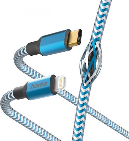 HAMA USB-C zu Lightning Kabel Blau 1.5m (00201561)