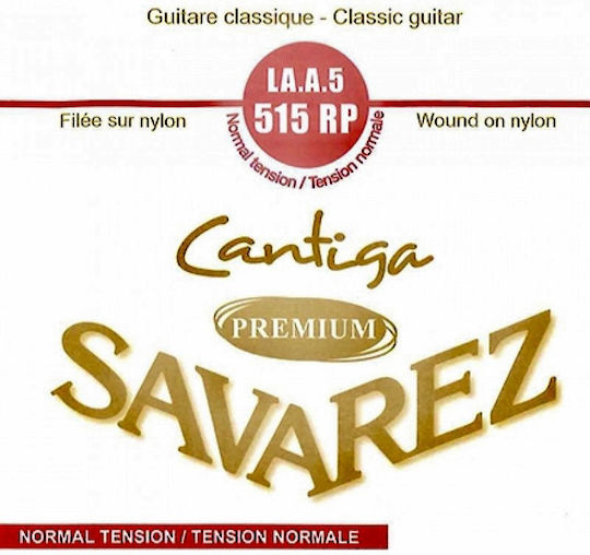 Savarez Premium Χορδή Κλασσικής Κιθάρας Λα 5η 515rp La-5 Cantiga Normal Tension